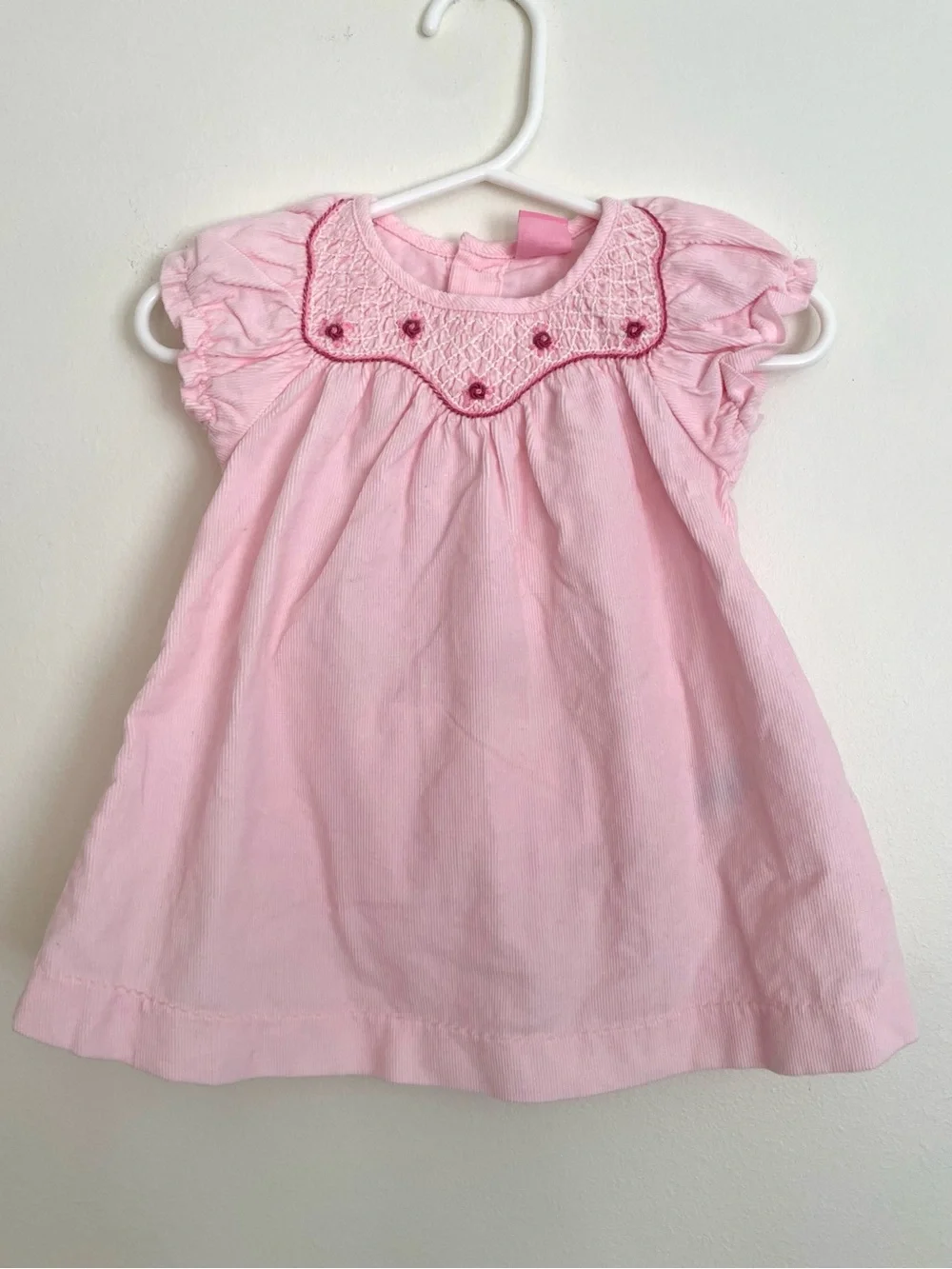 The Children's Place Light Pink Smocked Cap-Sleeve Dress